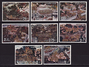 Таиланд, 1973, Живопись, Эпос Рамаяна, 8 марок